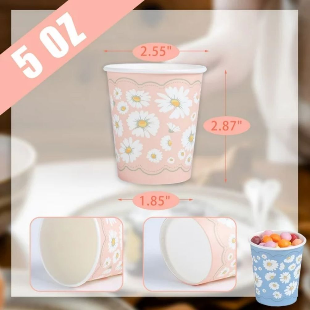 Lamosi Small Paper Cups Disposable Cups 3 oz 300 Count