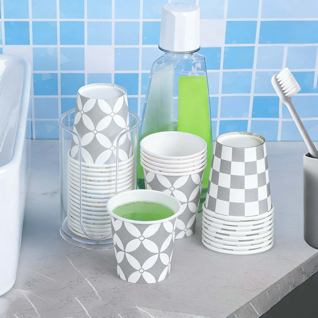 Lamosi Disposable Paper Cups Gray Small 3 oz Cups, 300 Count