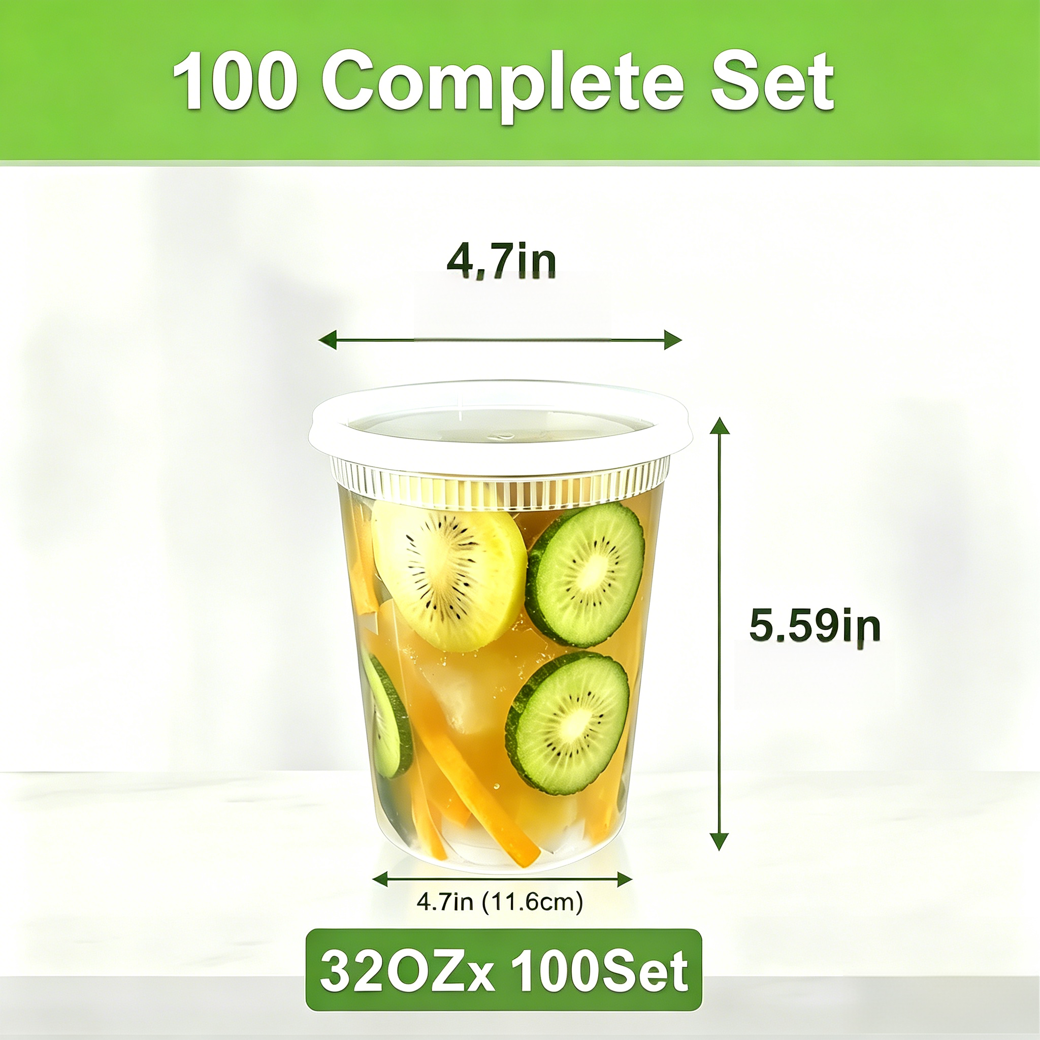 Lamosi 60 Sets 8/16/24/32 oz Plastic Deli Food Containers With Lids, Leak-Proof & BPA Free Airtight Stackable Takeout Plastic Food Storage Containers