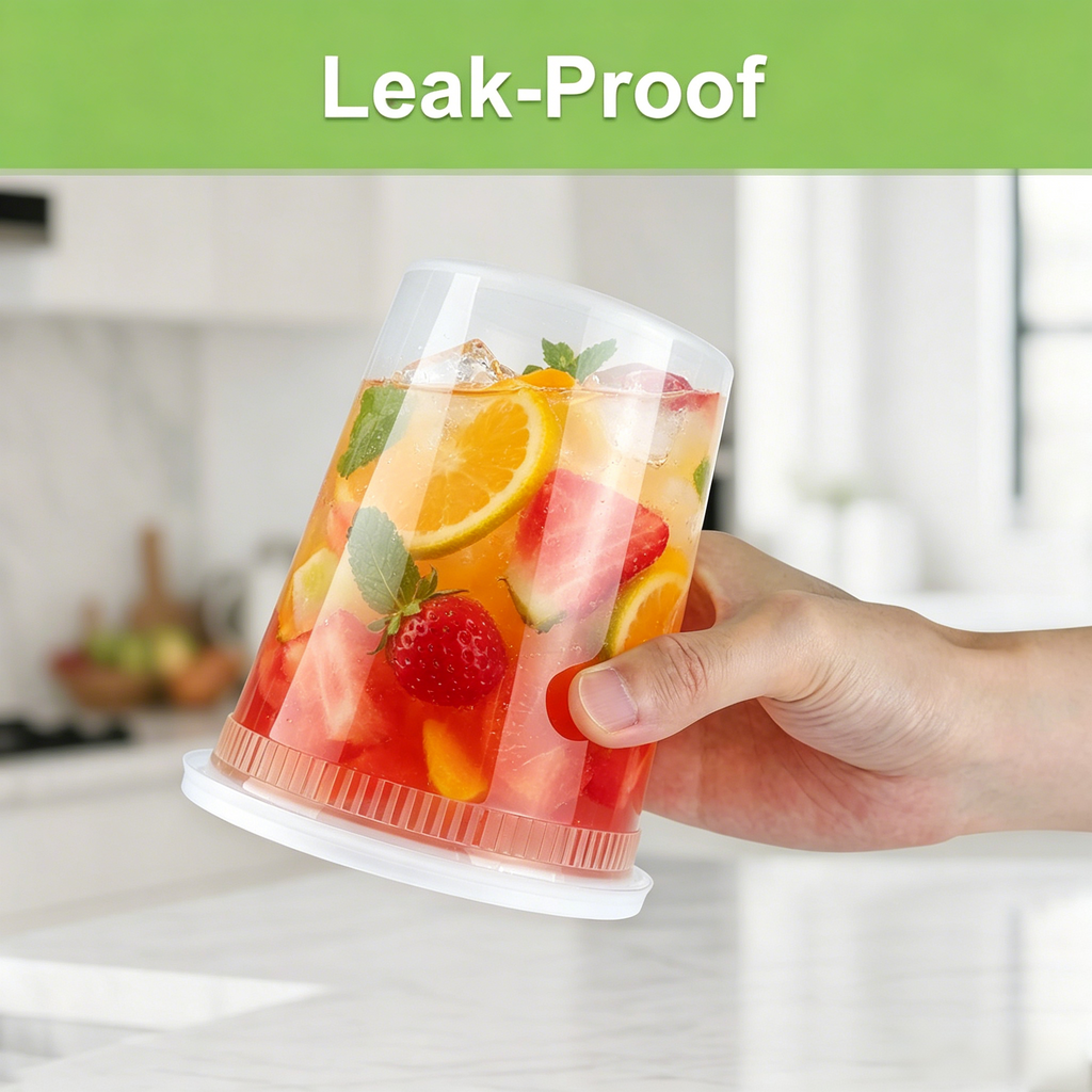 Lamosi 60 Sets 8/16/24/32 oz Plastic Deli Food Containers With Lids, Leak-Proof & BPA Free Airtight Stackable Takeout Plastic Food Storage Containers